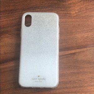 Kate spade iPhone X silver case
